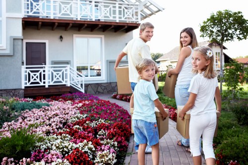 Movers handling furniture with care